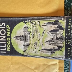 Vintage Illinois Road Map